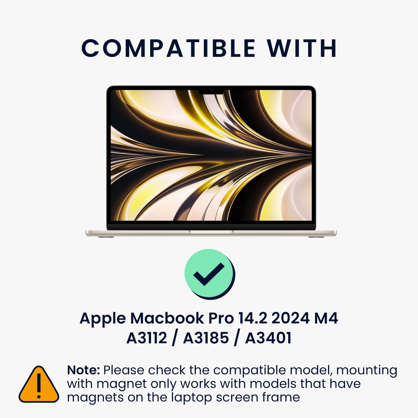 Sichtschutzfolie für Apple Macbook Pro 14.2 M4 A3112 / A3185 / A3401 / M3 A2992 / M2 A2779 Folie - Blickschutzfolie Privacy Screen - Laptop Folie