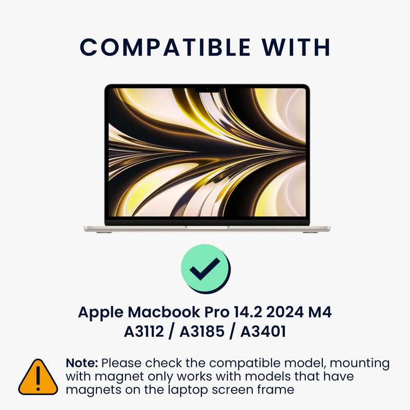 Sichtschutzfolie für Apple Macbook Pro 14.2 M4 A3112 / A3185 / A3401 / M3 A2992 / M2 A2779 Folie - Blickschutzfolie Privacy Screen - Laptop Folie