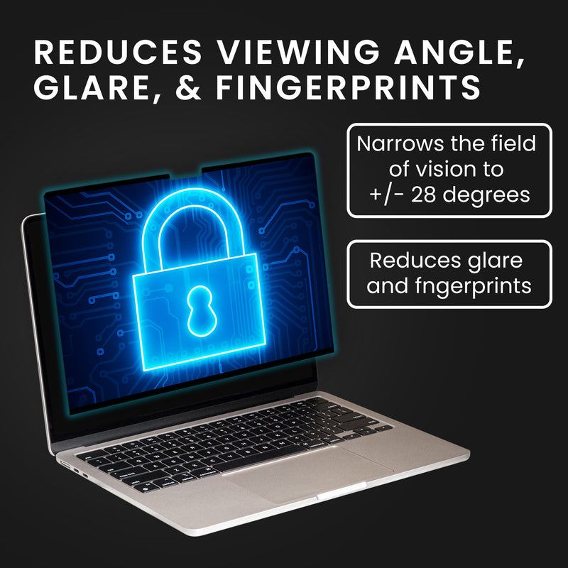 Sichtschutzfolie für Apple Macbook Pro 14.2 M4 A3112 / A3185 / A3401 / M3 A2992 / M2 A2779 Folie - Blickschutzfolie Privacy Screen - Laptop Folie