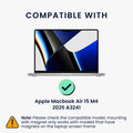 kwmobile Sichtschutzfolie für Apple Macbook Air 15 M4 2025 A3241 Folie Blickschutzfolie Privacy Screen Laptop Folie magnetisch Anti Spy Folie Laptop Schutz