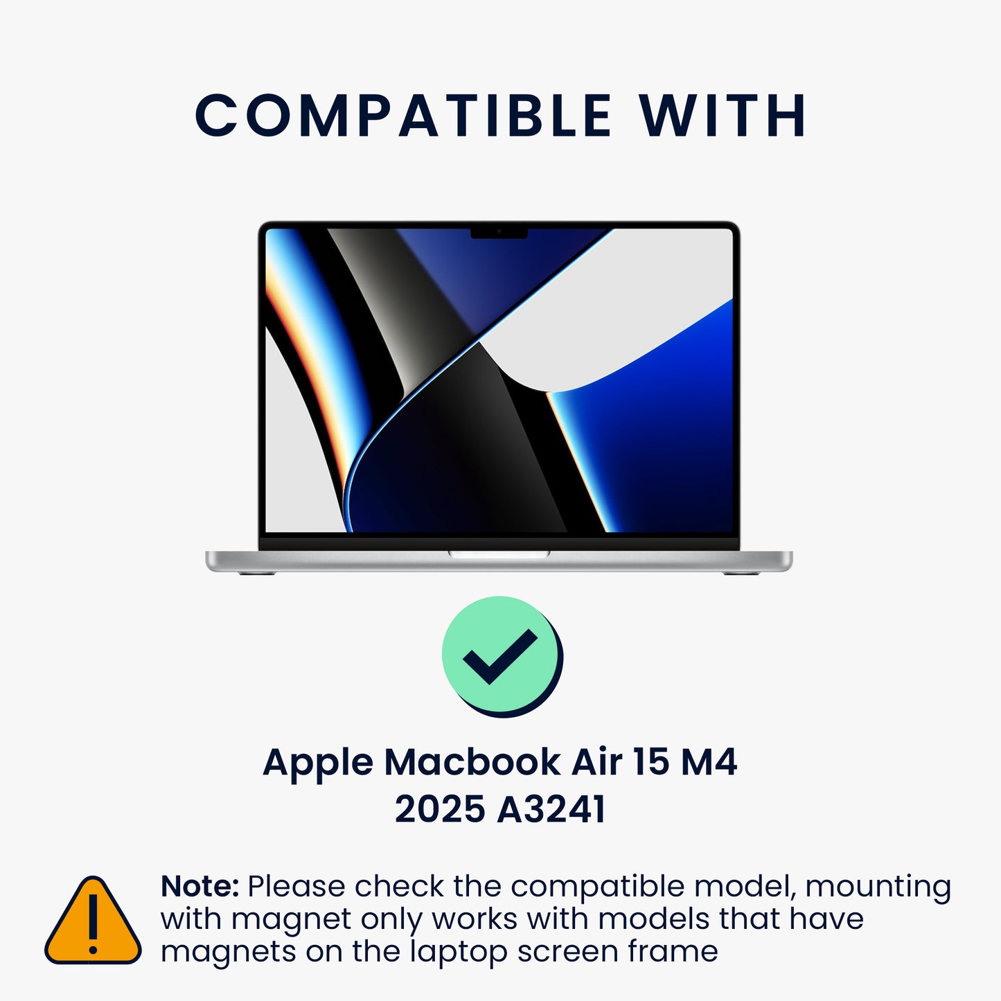 kwmobile Sichtschutzfolie für Apple Macbook Air 15 M4 2025 A3241 Folie Blickschutzfolie Privacy Screen Laptop Folie magnetisch Anti Spy Folie Laptop Schutz
