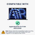 kwmobile Sichtschutzfolie für Apple Macbook Air 13 M4 2025 A3240 Folie - Blickschutzfolie Privacy Screen - Laptop Folie magnetisch - Anti Spy Folie - Laptop Schutz