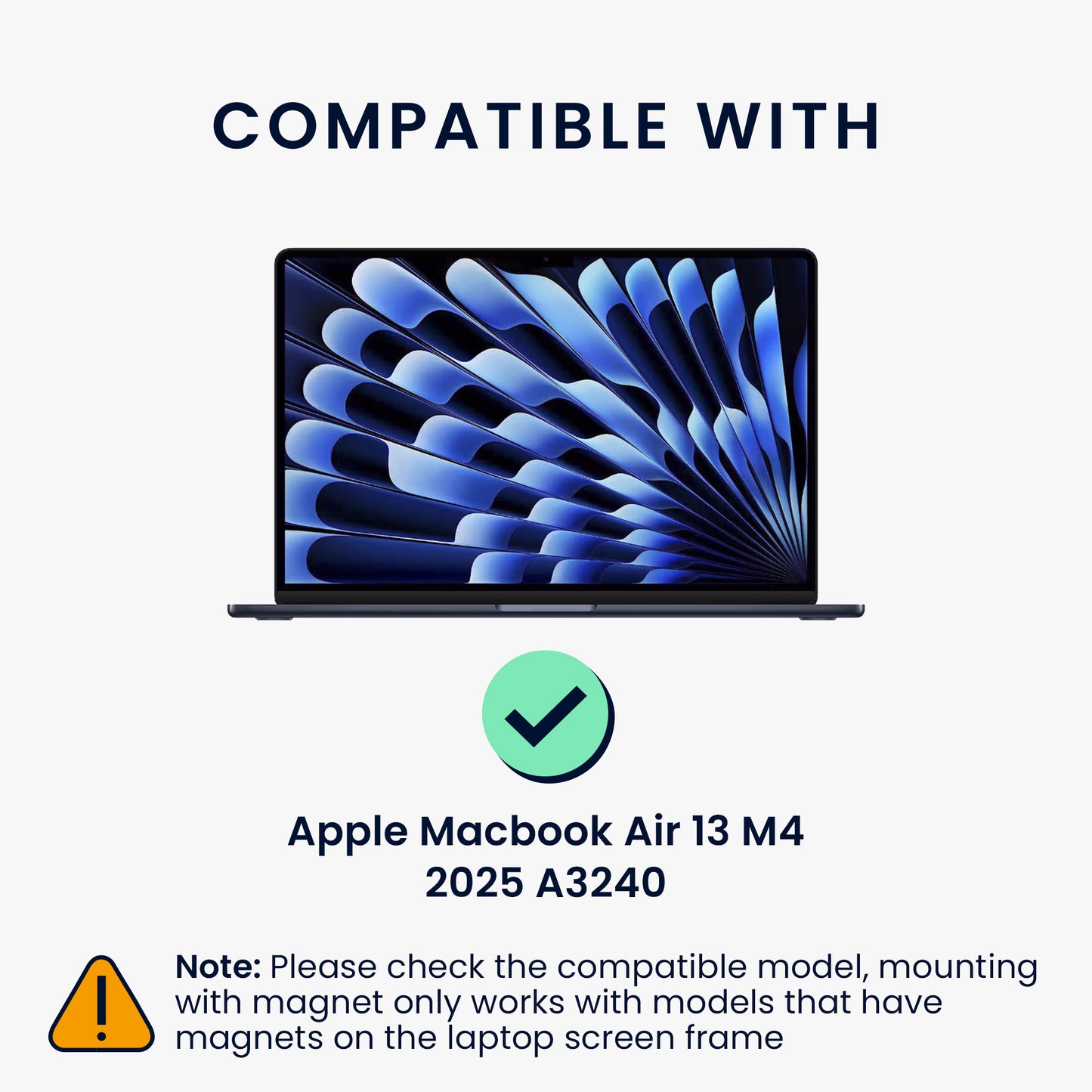 kwmobile Sichtschutzfolie für Apple Macbook Air 13 M4 2025 A3240 Folie - Blickschutzfolie Privacy Screen - Laptop Folie magnetisch - Anti Spy Folie - Laptop Schutz