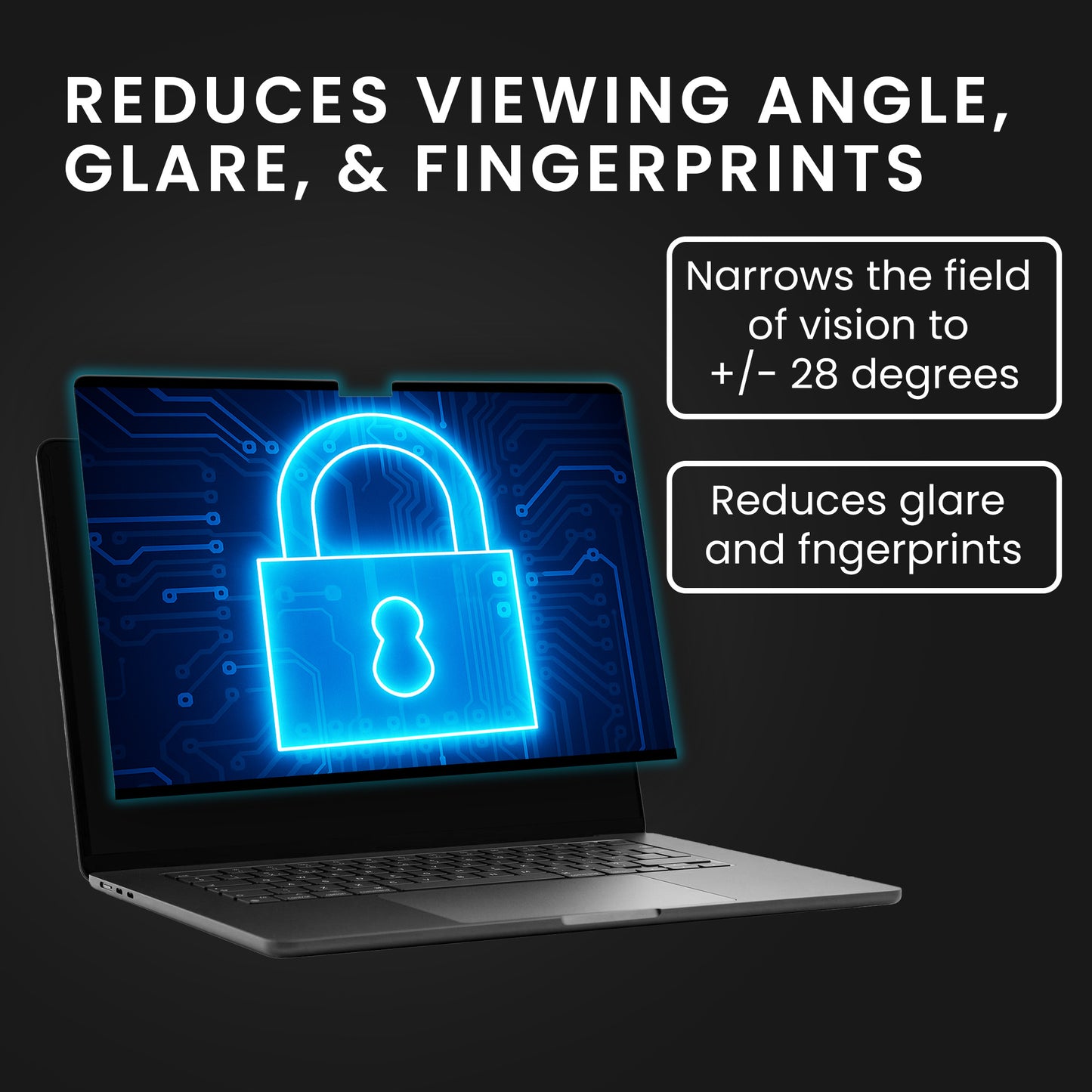 kwmobile Sichtschutzfolie für Apple Macbook Air 13 M4 2025 A3240 Folie - Blickschutzfolie Privacy Screen - Laptop Folie magnetisch - Anti Spy Folie - Laptop Schutz