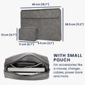 kwmobile Hülle für Apple Macbook 13" 14" 15" Laptop / Notebook / Ideapad Case - Cover mit Standfunktion und extra Tasche - Schutzhülle