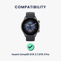 kwmobile Uhrenarmband für 22mm Amazfit Bip 6 / Bip 5 Unity / Bip 5 / GTS 3 / Balance 2 / Helio Strap Armband - Fitnesstracker Band Set - Ersatzarmband Smartwatch