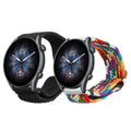 kwmobile 2x Uhrenarmband für 22mm Amazfit Bip 6 / Bip 5 Unity / Bip 5 / GTS 3 / Balance 2 / Helio Strap Armband - Fitnesstracker Band Set aus Nylon - Ersatzarmband Smartwatch - Schwarz Mehrfarbig Schwarz  [dsg02]