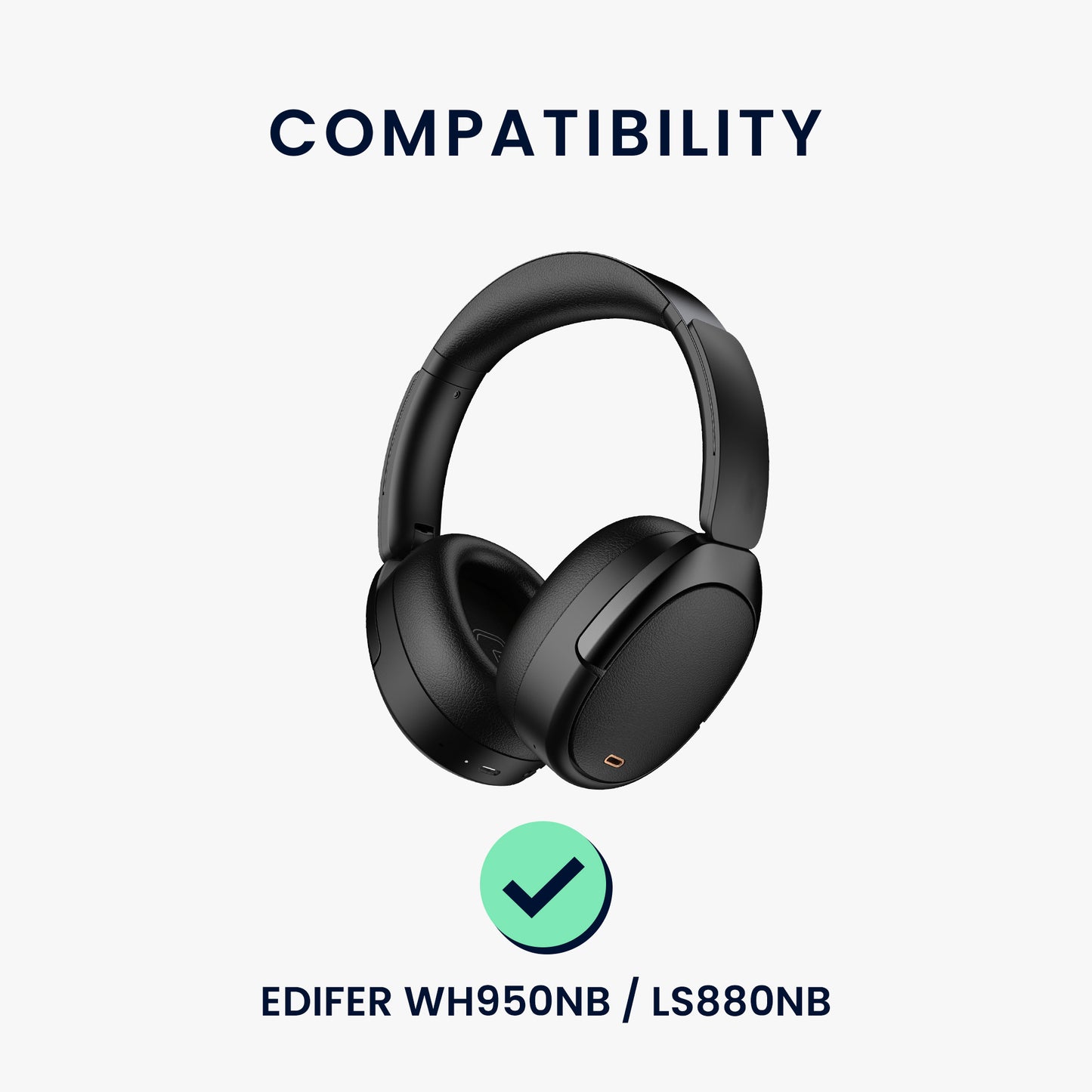 kwmobile Ohr Polster für EDIFER WH950NB / LS880NB Ohrpolster Ersatz Kopfhörer Ersatzteile Over Ear Headphones