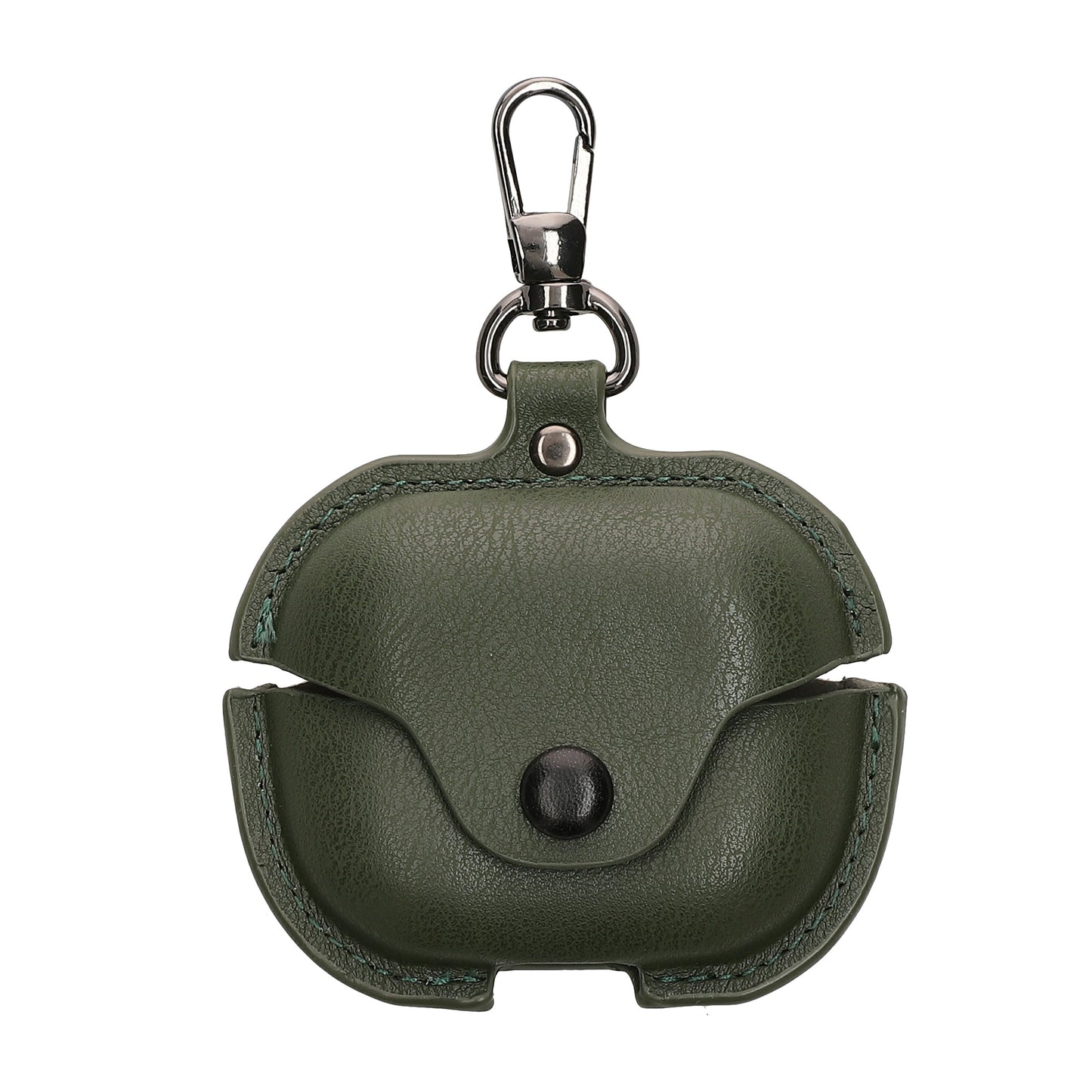 kwmobile Kunstleder Hülle kompatibel mit Samsung Galaxy Buds 3 / Galaxy Buds 3 Pro - Schutzhülle Etui Case Cover in Dunkelgrün Dunkelgrün  
