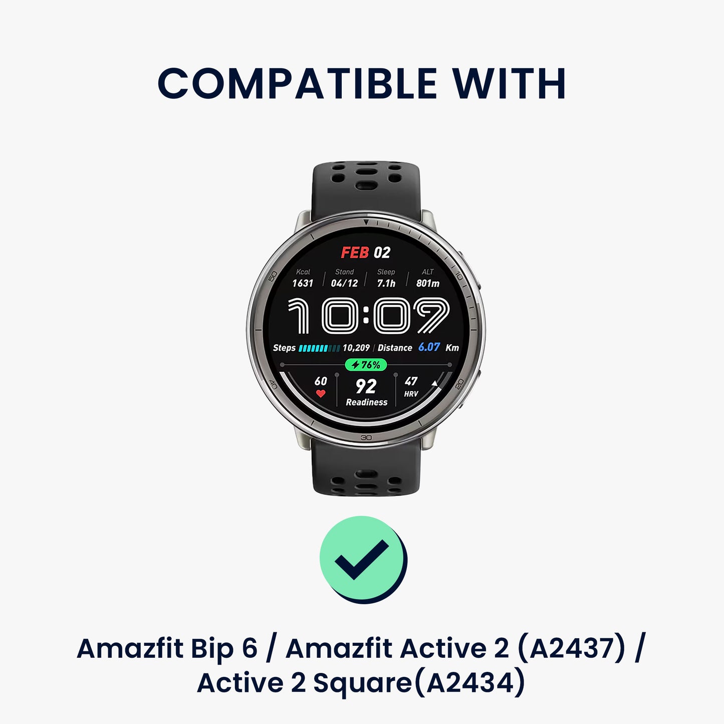 kwmobile USB Ladegerät kompatibel mit Amazfit Bip 6 / Amazfit Active 2 (A2437) / Active 2 Square (A2434) - USB Kabel Charger Stand - Smart Watch Ladestation - Ladekabel mit Standfunktion