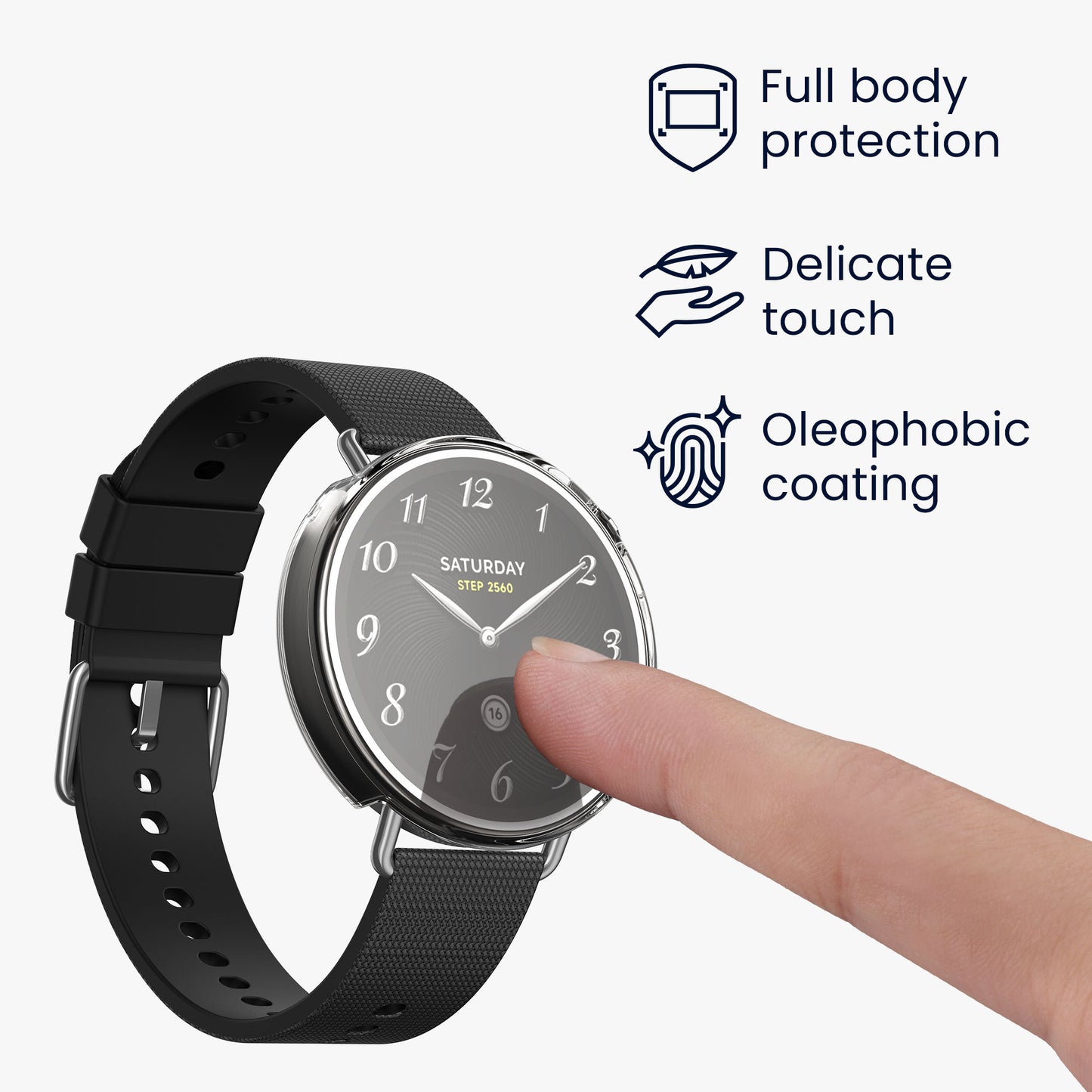 kwmobile Schutzhülle für Xiaomi Watch S4 41mm Fullbody Display Cover Set