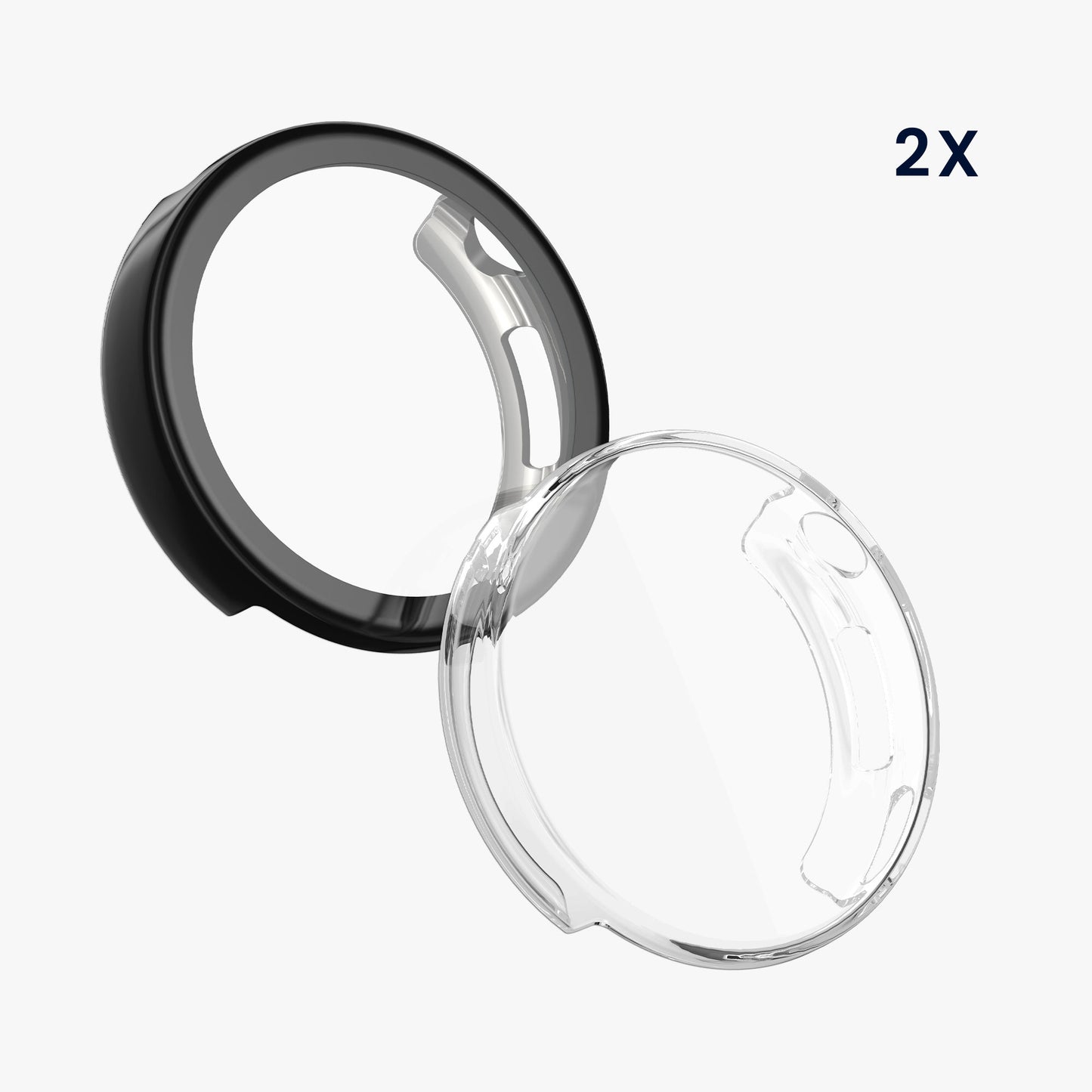 kwmobile Schutzhülle für Xiaomi Watch S4 41mm Fullbody Display Cover Set