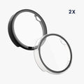 kwmobile Glas Hülle für Xiaomi Watch S4 41mm Schutzhülle Fullbody Fitnesstracker Case Set