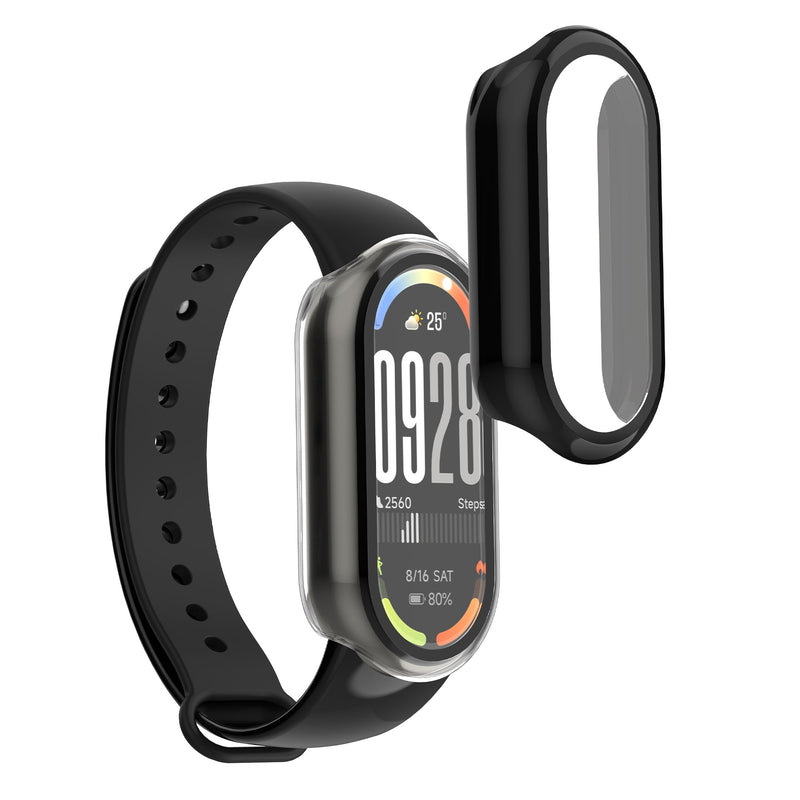 kwmobile Glas Hülle für Xiaomi Mi Band 10 Schutzhülle Fullbody Fitnesstracker Case Set