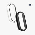 kwmobile Glas Hülle für Xiaomi Mi Band 10 Schutzhülle Fullbody Fitnesstracker Case Set