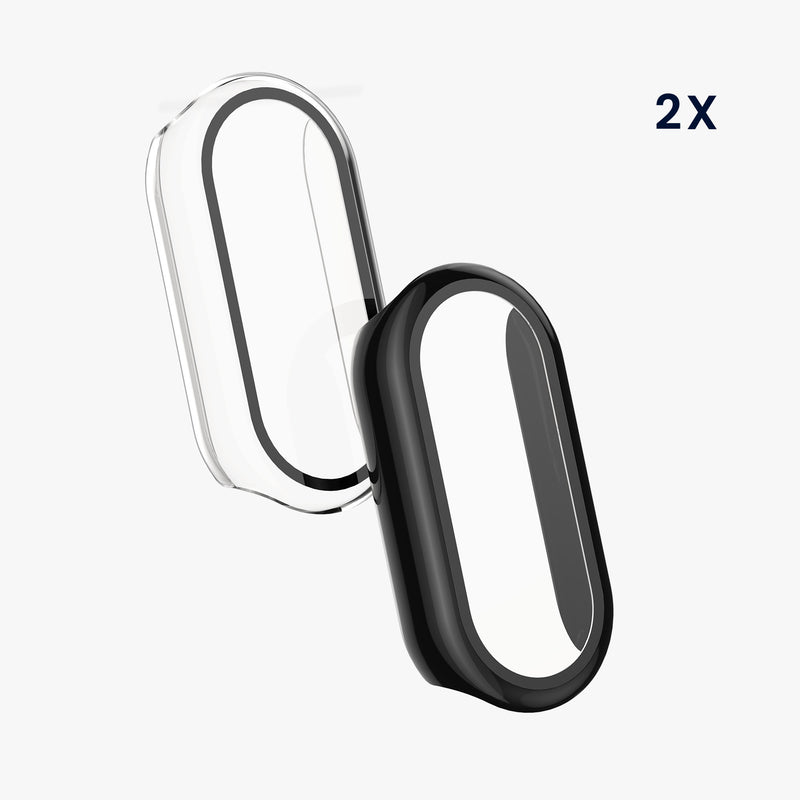kwmobile Glas Hülle für Xiaomi Mi Band 10 Schutzhülle Fullbody Fitnesstracker Case Set