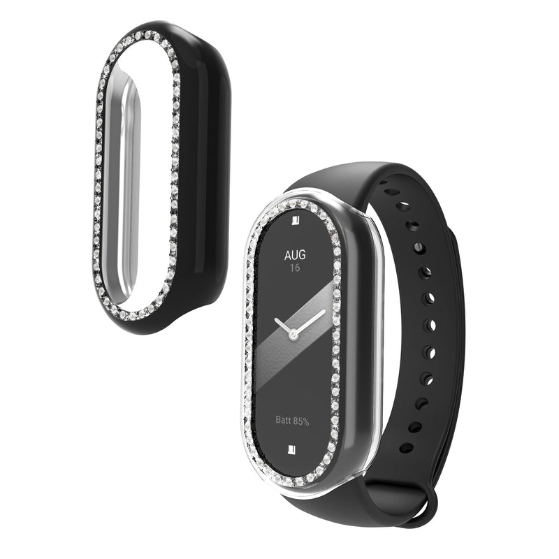kwmobile Schutzhülle kompatibel mit Xiaomi Mi Band 10 / Smart Band 10 Schutzrahmen - Glitzer Schutz Zubehör