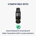 kwmobile Schutzhülle kompatibel mit Xiaomi Mi Band 10 / Smart Band 10 Schutzrahmen - Glitzer Schutz Zubehör