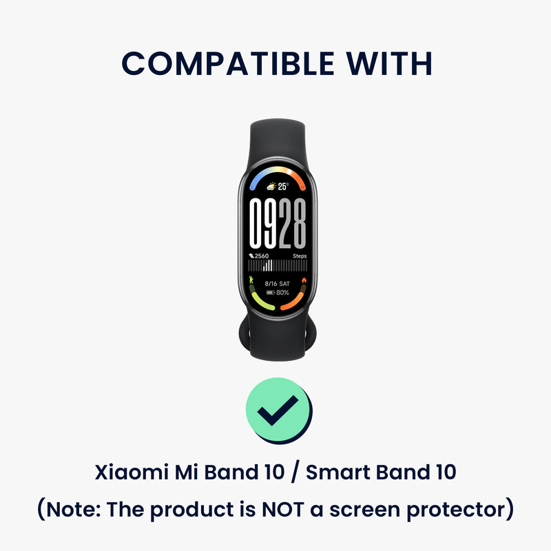 kwmobile Schutzhülle kompatibel mit Xiaomi Mi Band 10 / Smart Band 10 Schutzrahmen - Glitzer Schutz Zubehör