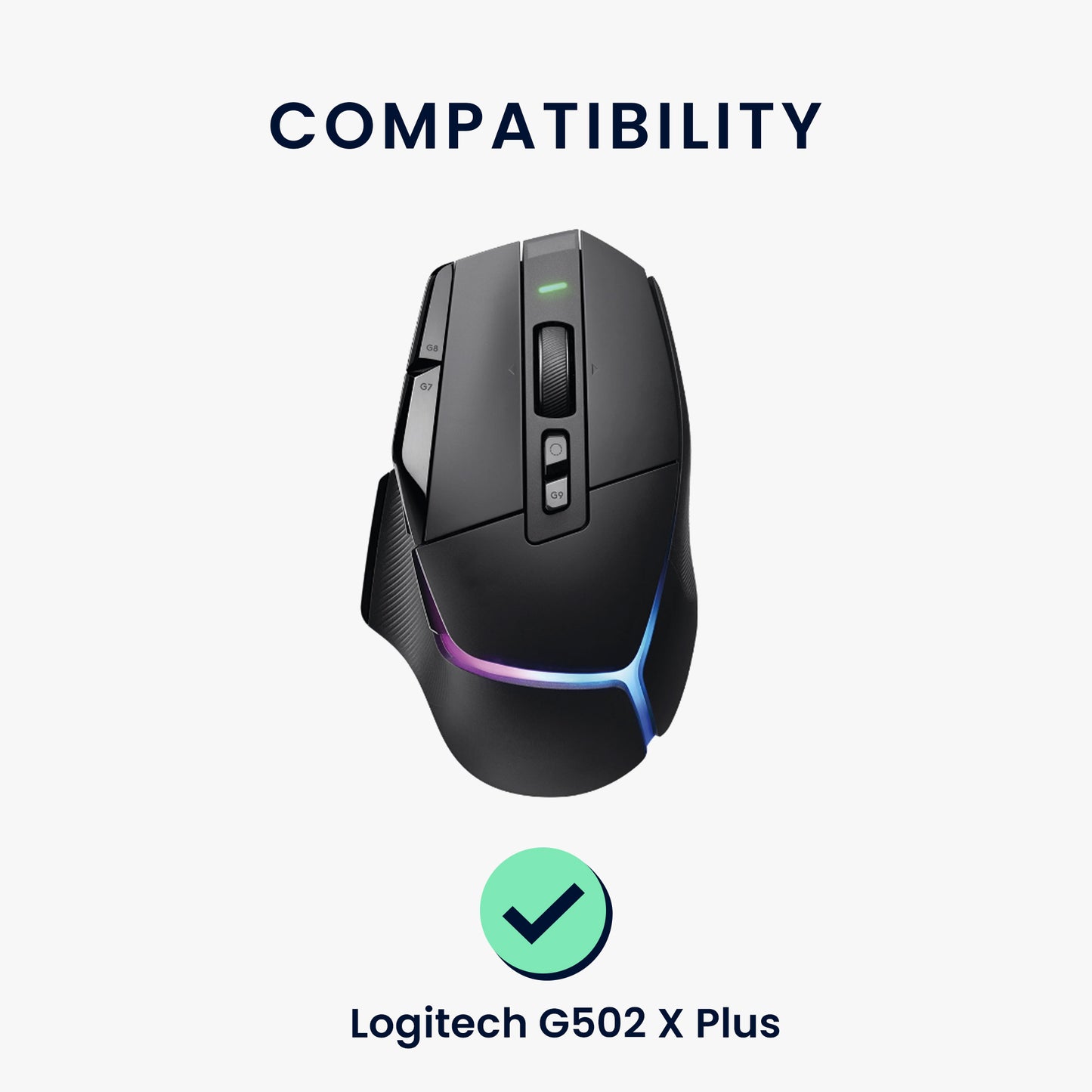 kwmobile Mouse Feet Sticker kompatibel mit Logitech G502 X Plus Ersatz Glider - Mausfüße passgenau - Maus Glides