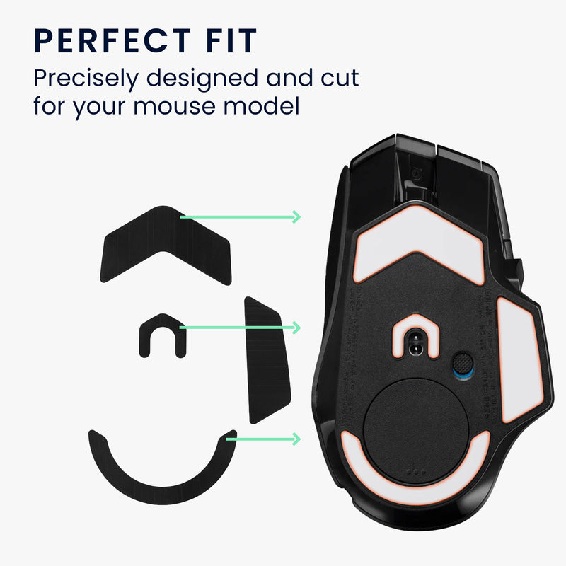 kwmobile Mouse Feet Sticker kompatibel mit Logitech G502 X Plus Ersatz Glider - Mausfüße passgenau - Maus Glides