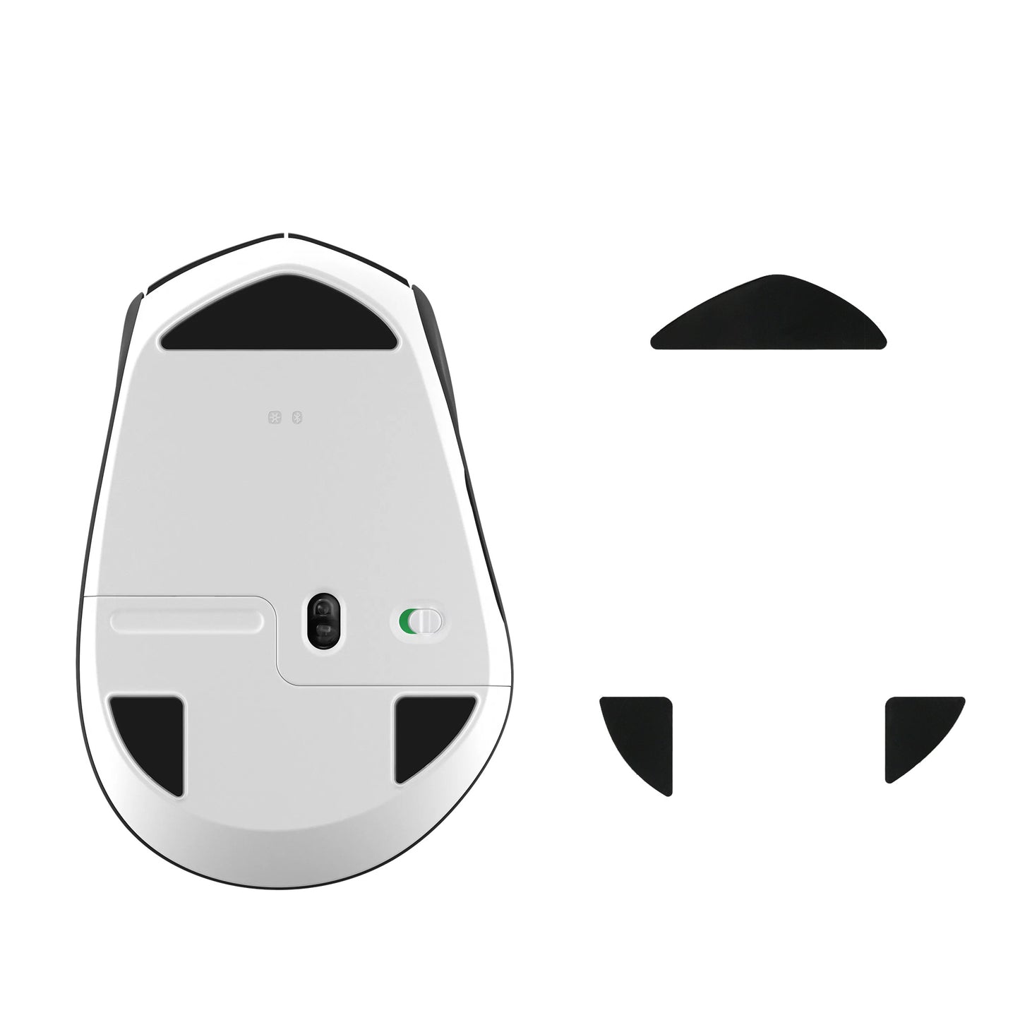 kwmobile Mouse Feet Sticker kompatibel mit Logitech M720 Triathlon Ersatz Glider - Mausfüße passgenau - Maus Glides in Schwarz Schwarz  