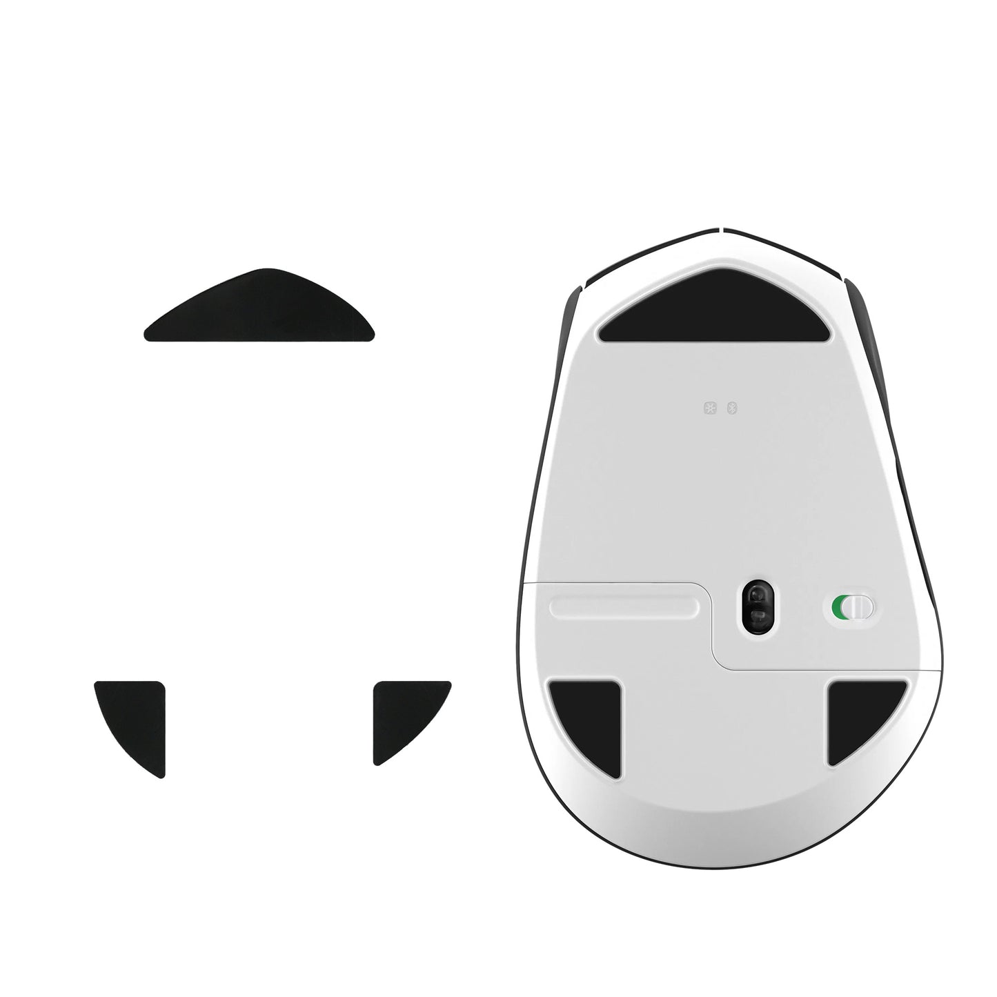 kwmobile Mouse Feet Sticker kompatibel mit Logitech M720 Triathlon Ersatz Glider Mausfüße passgenau Maus Glides