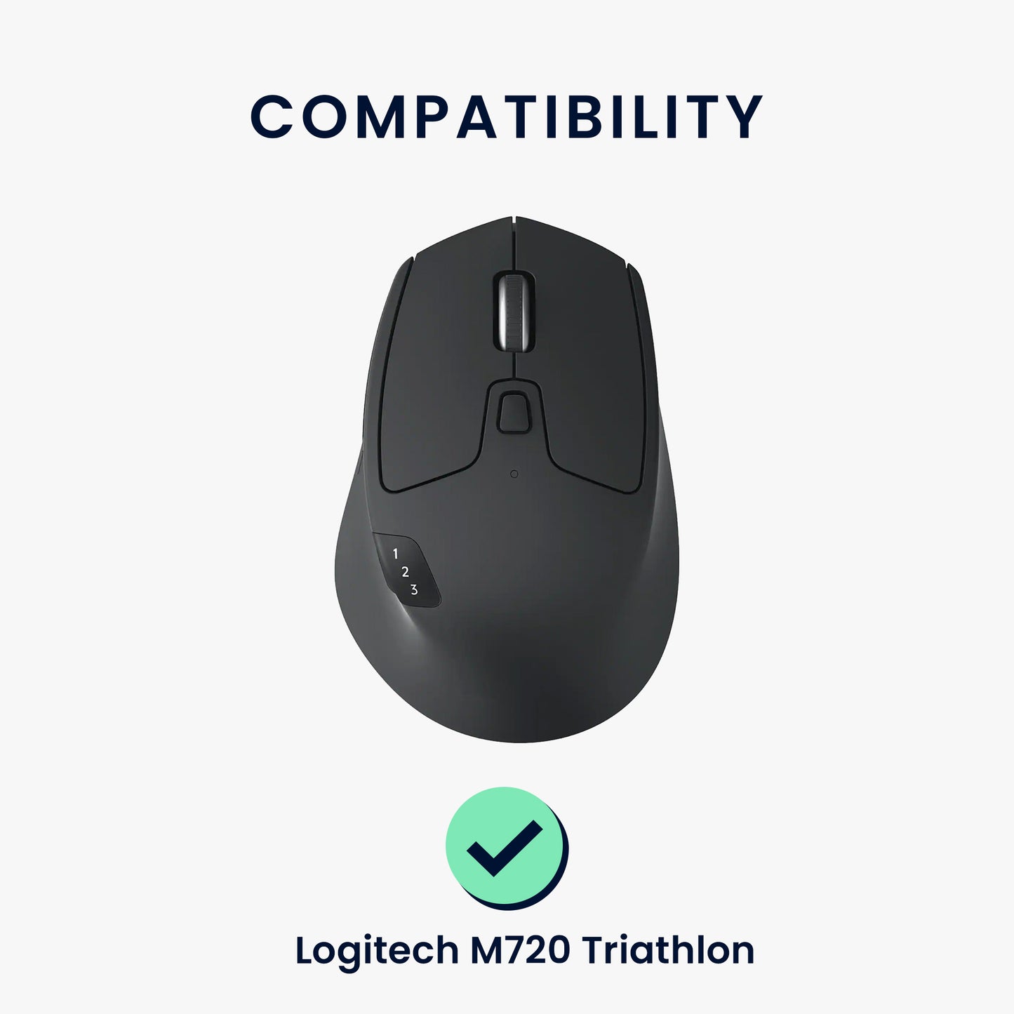 kwmobile Mouse Feet Sticker kompatibel mit Logitech M720 Triathlon Ersatz Glider Mausfüße passgenau Maus Glides