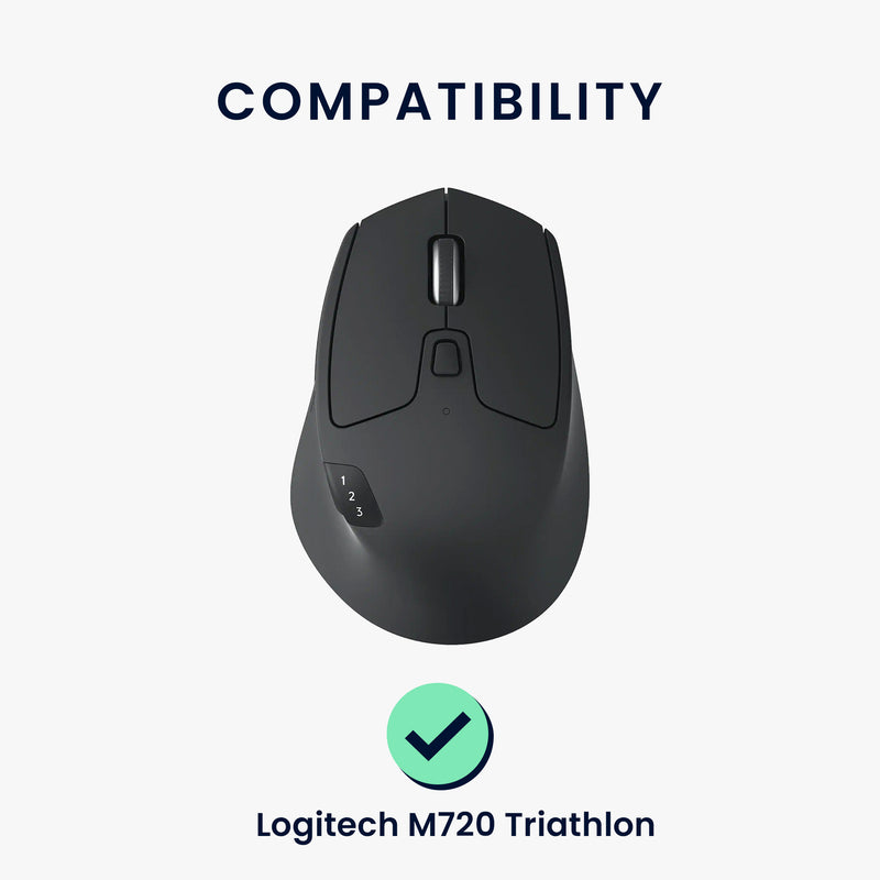 kwmobile Mouse Feet Sticker kompatibel mit Logitech M720 Triathlon Ersatz Glider Mausfüße passgenau Maus Glides