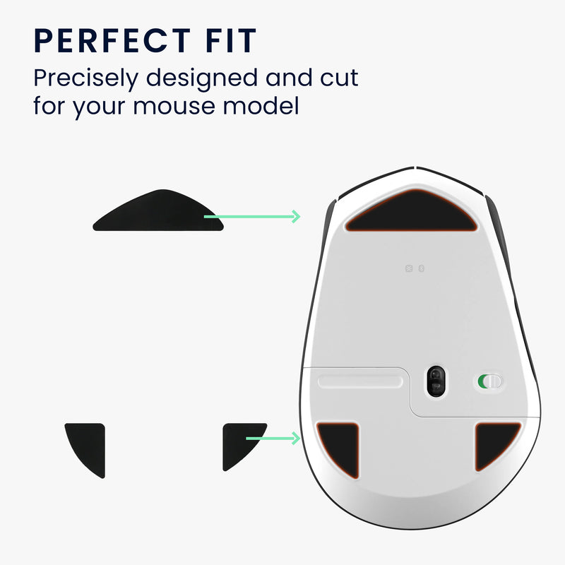 kwmobile Mouse Feet Sticker kompatibel mit Logitech M720 Triathlon Ersatz Glider Mausfüße passgenau Maus Glides