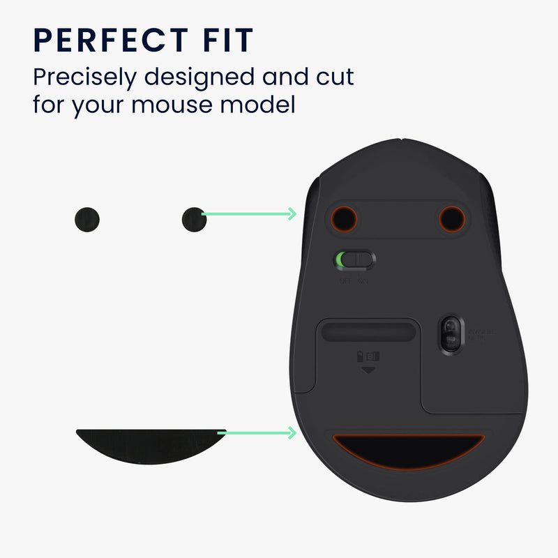kwmobile Mouse Feet Sticker kompatibel mit Logitech M330 / M280 / M275 Ersatz Glider Mausfüße passgenau Maus Glides