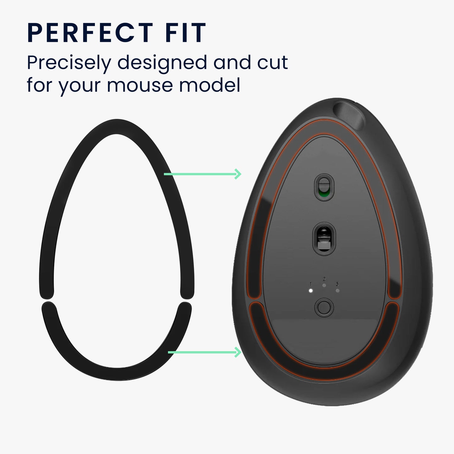 kwmobile Mouse Feet Sticker kompatibel mit Logitech MX Vertical Ersatz Glider Mausfüße passgenau Maus Glides