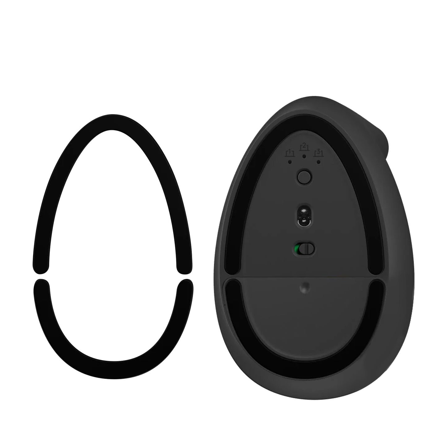 kwmobile Mouse Feet Sticker kompatibel mit Logitech Lift Vertical Ersatz Glider - Mausfüße passgenau - Maus Glides