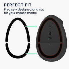 kwmobile Mouse Feet Sticker kompatibel mit Logitech Lift Vertical Ersatz Glider - Mausfüße passgenau - Maus Glides