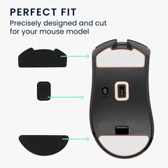 kwmobile Mouse Feet Sticker kompatibel mit Razer DeathAdder V3 HyperSpeed Ersatz Glider Mausfüße passgenau Maus Glides