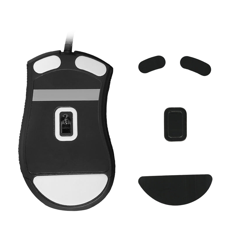 kwmobile Mouse Feet Sticker kompatibel mit Razer DeathAdder V2 Mini Ersatz Glider - Mausfüße passgenau - Maus Glides in Schwarz Schwarz  