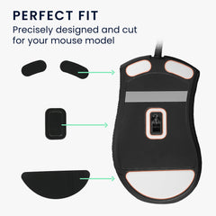 kwmobile Mouse Feet Sticker kompatibel mit Razer DeathAdder V2 Mini Ersatz Glider Mausfüße passgenau Maus Glides