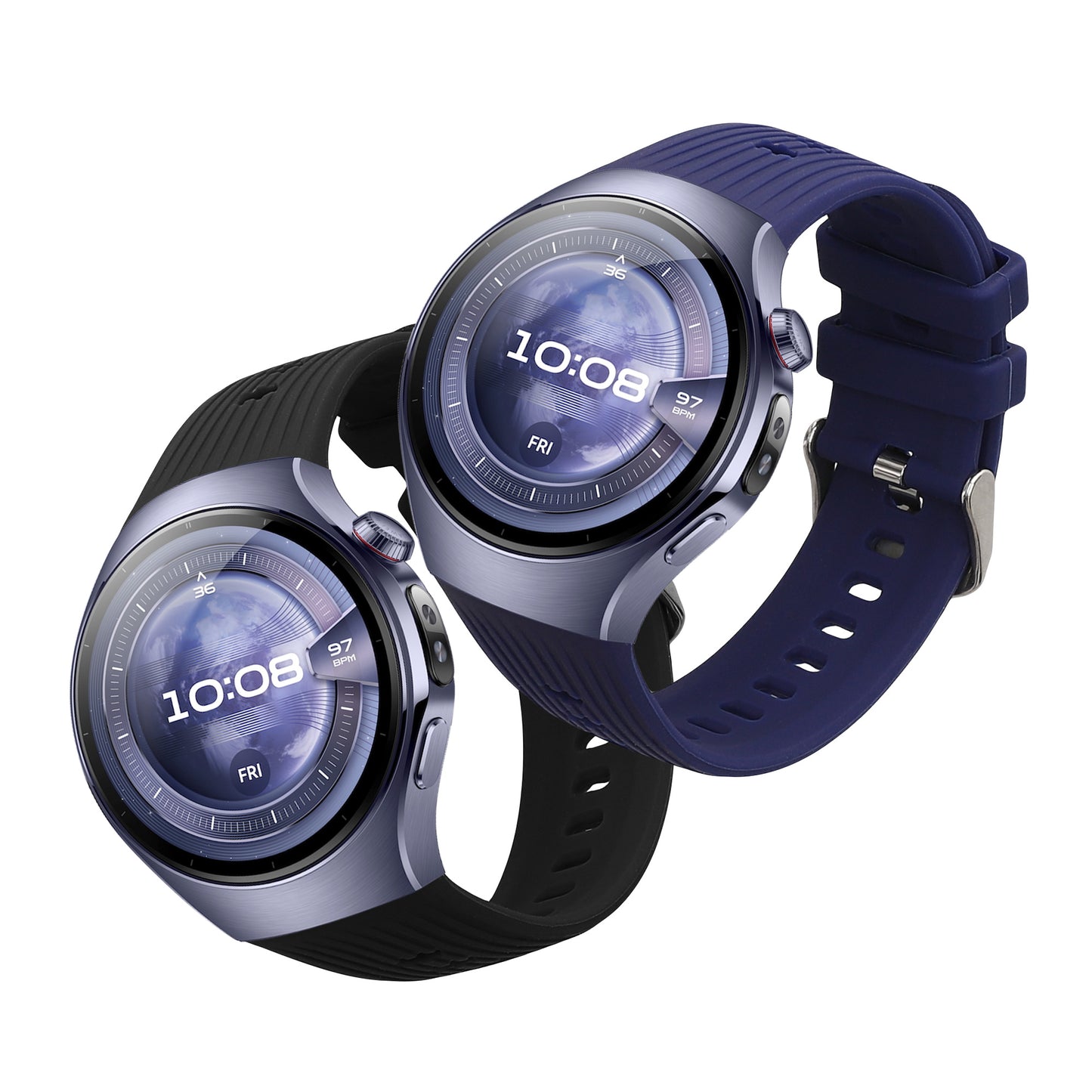 kwmobile Uhrenarmband für Huawei Watch 5 46mm Armband Fitnesstracker Band Set Ersatzarmband Smartwatch