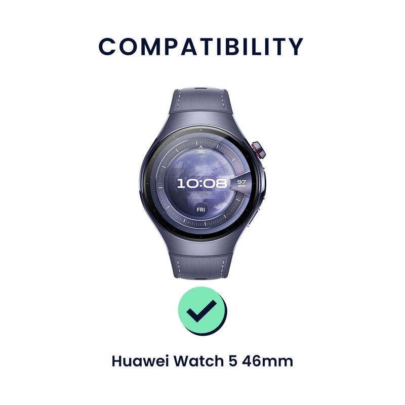 kwmobile Uhrenarmband für Huawei Watch 5 46mm Armband Fitnesstracker Band Set Ersatzarmband Smartwatch