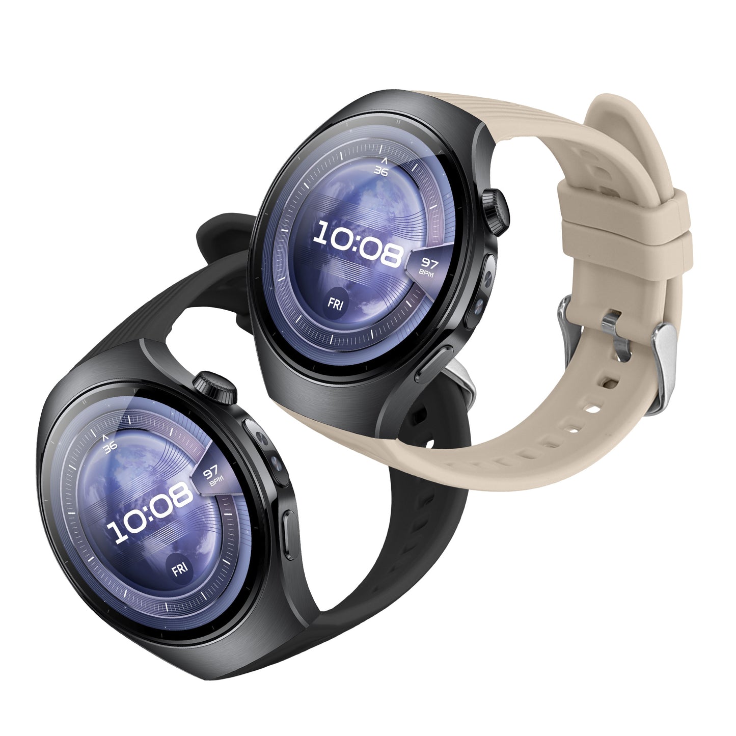 kwmobile Uhrenarmband für Huawei Watch 5 42mm Armband Fitnesstracker Band Set Ersatzarmband Smartwatch