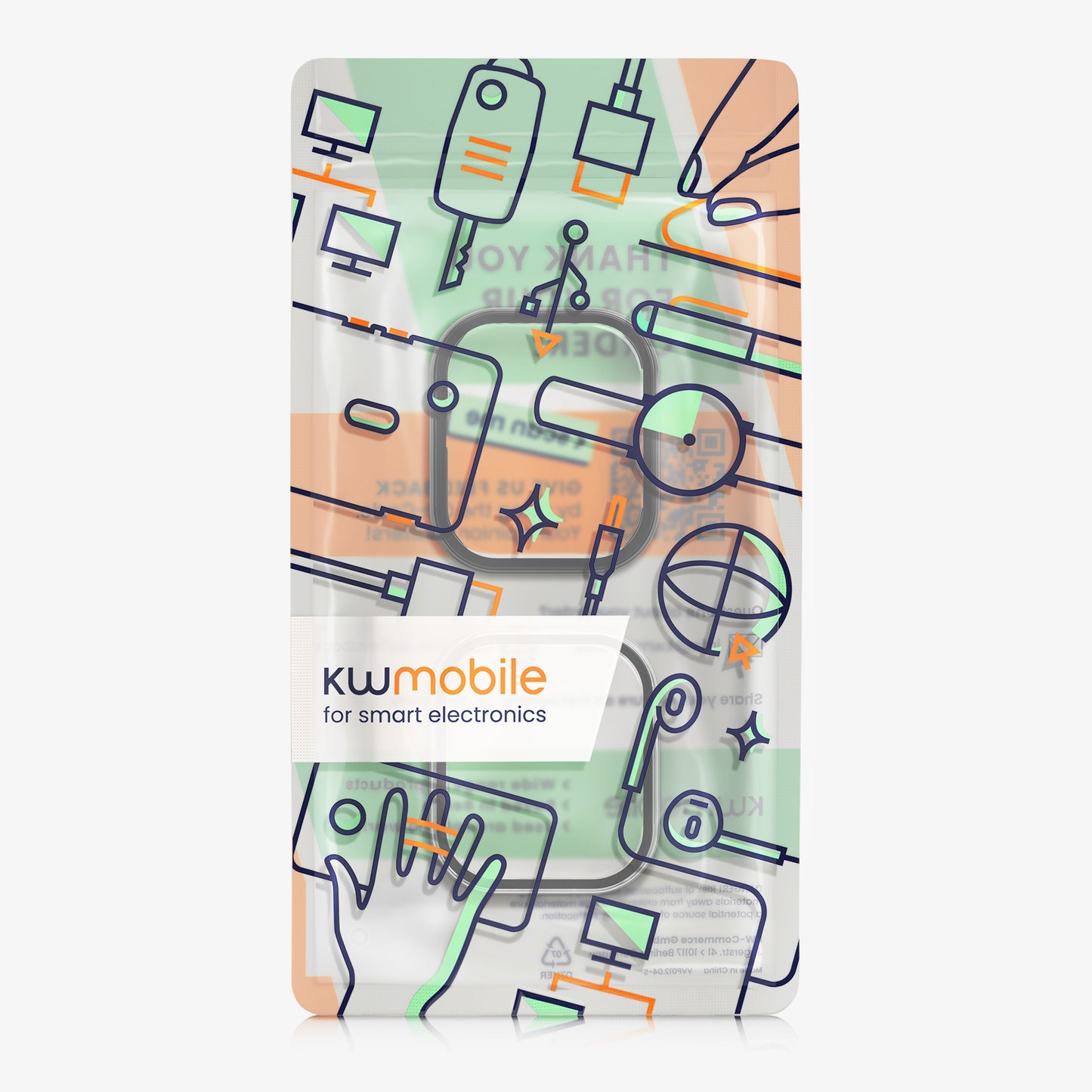 kwmobile Glas Hülle für HONOR Watch 5 Schutzhülle Fullbody Fitnesstracker Case Set