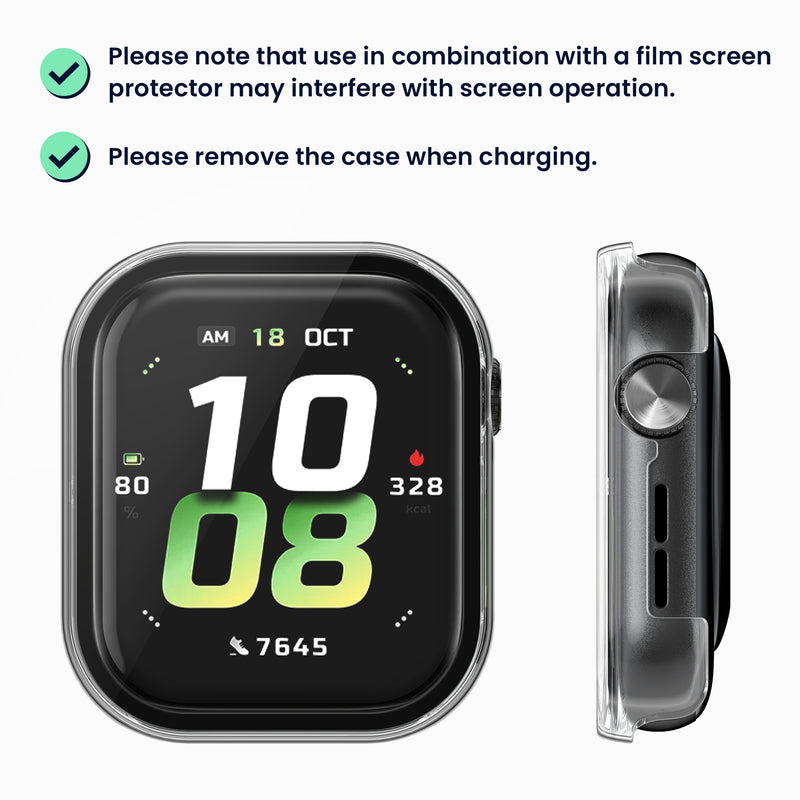 kwmobile Glas Hülle für HONOR Watch 5 Schutzhülle Fullbody Fitnesstracker Case Set