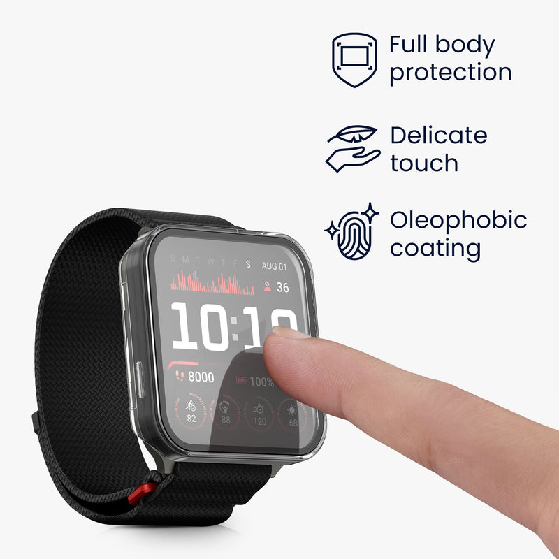 kwmobile Glas Hülle für Garmin Venu X1 Schutzhülle Fullbody Fitnesstracker Case Set