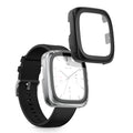 kwmobile Glas Hülle für Amazfit Active 2 Square Schutzhülle Fullbody Fitnesstracker Case Set