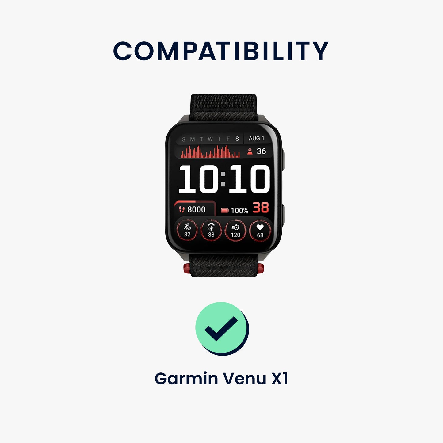 kwmobile Displayschutzfolie kompatibel mit Garmin Venu X1 Folie Schutzfolie für Fitness Tracker robuster Displayschutz