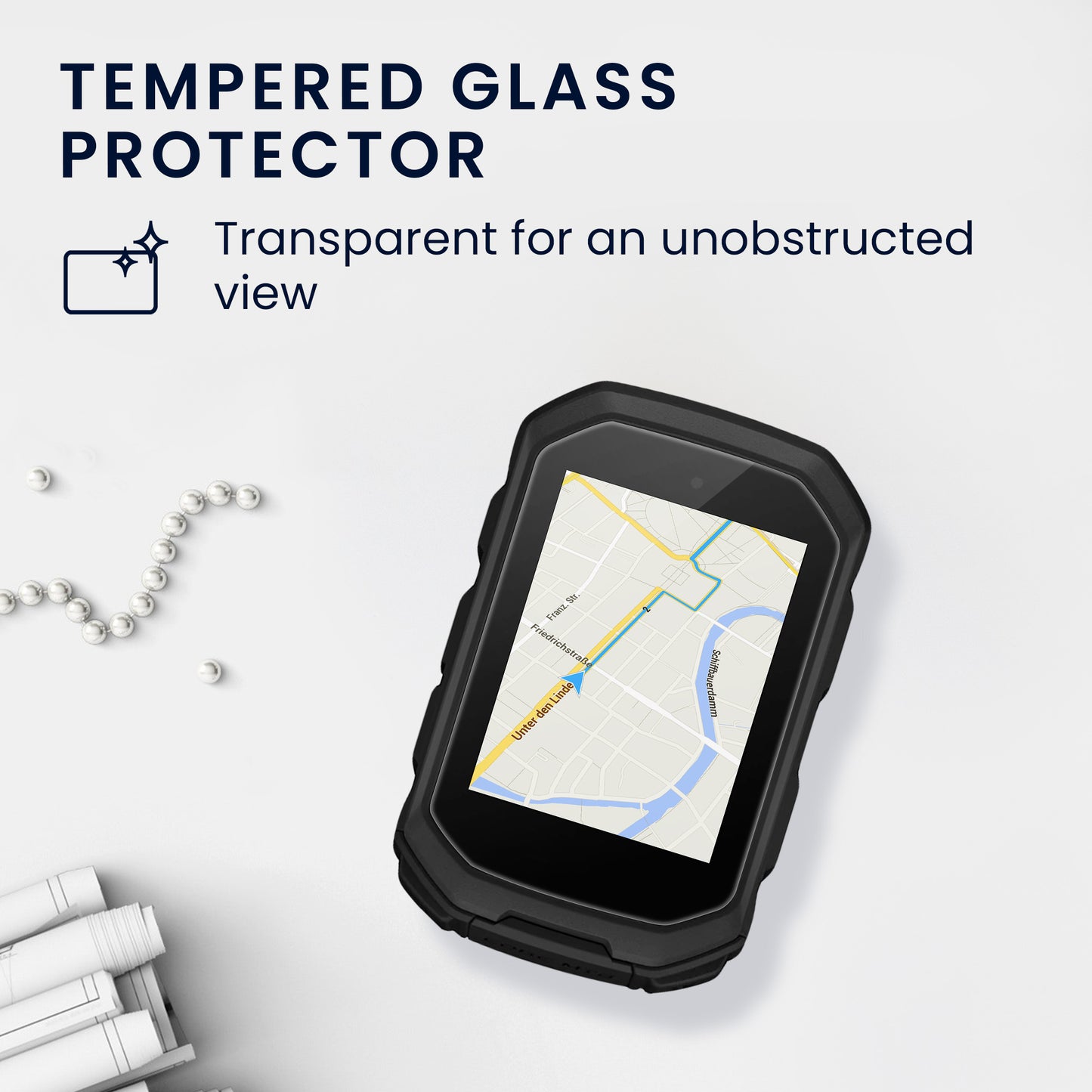 kwmobile Schutzglas kompatibel mit Garmin Edge MTB Set für Fahrrad GPS Displayschutz Bike Computer
