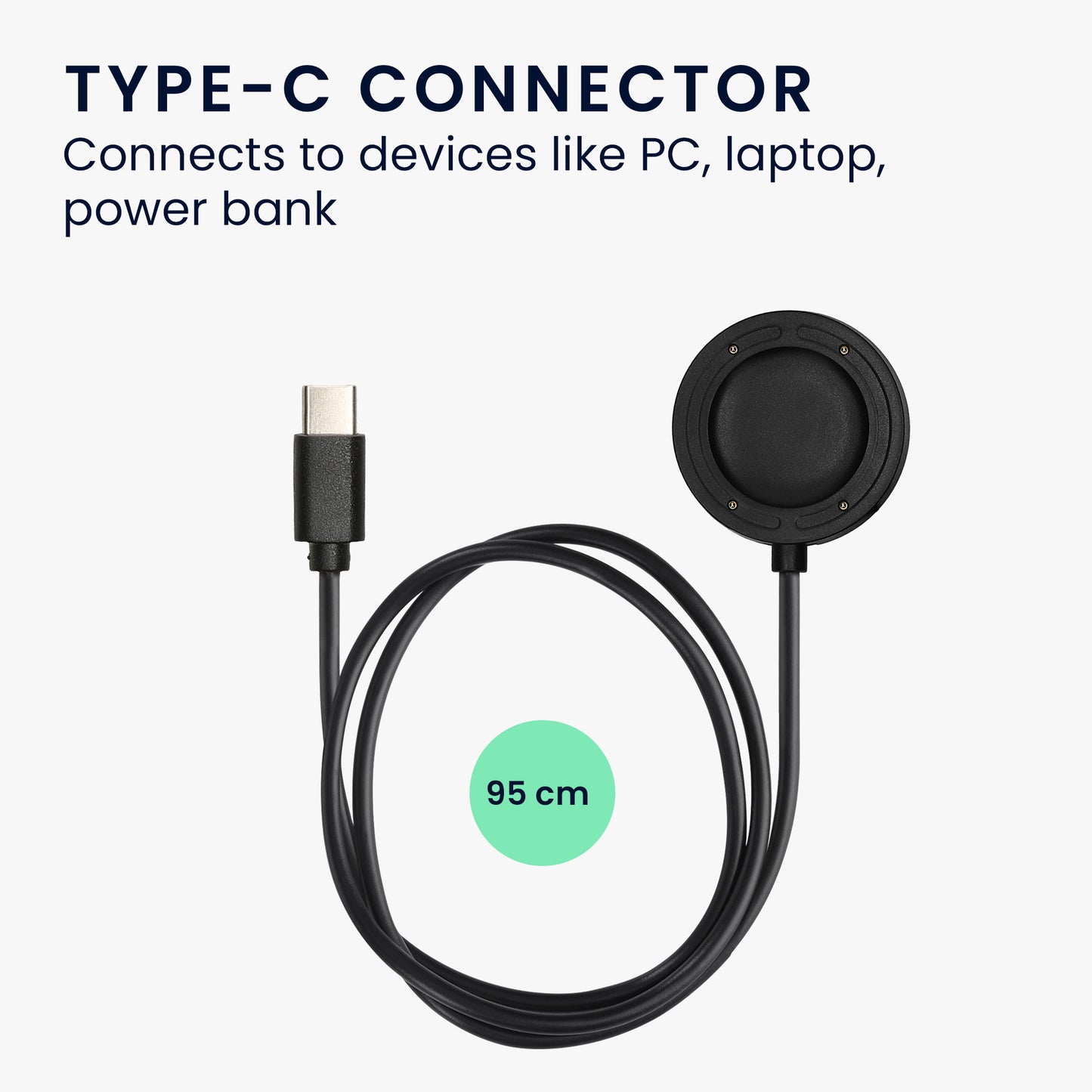 kwmobile USB C Ladekabel kompatibel mit Suunto Run GPS Kabel Charger Smart Watch Ersatzkabel Fitnesstracker Aufladekabel