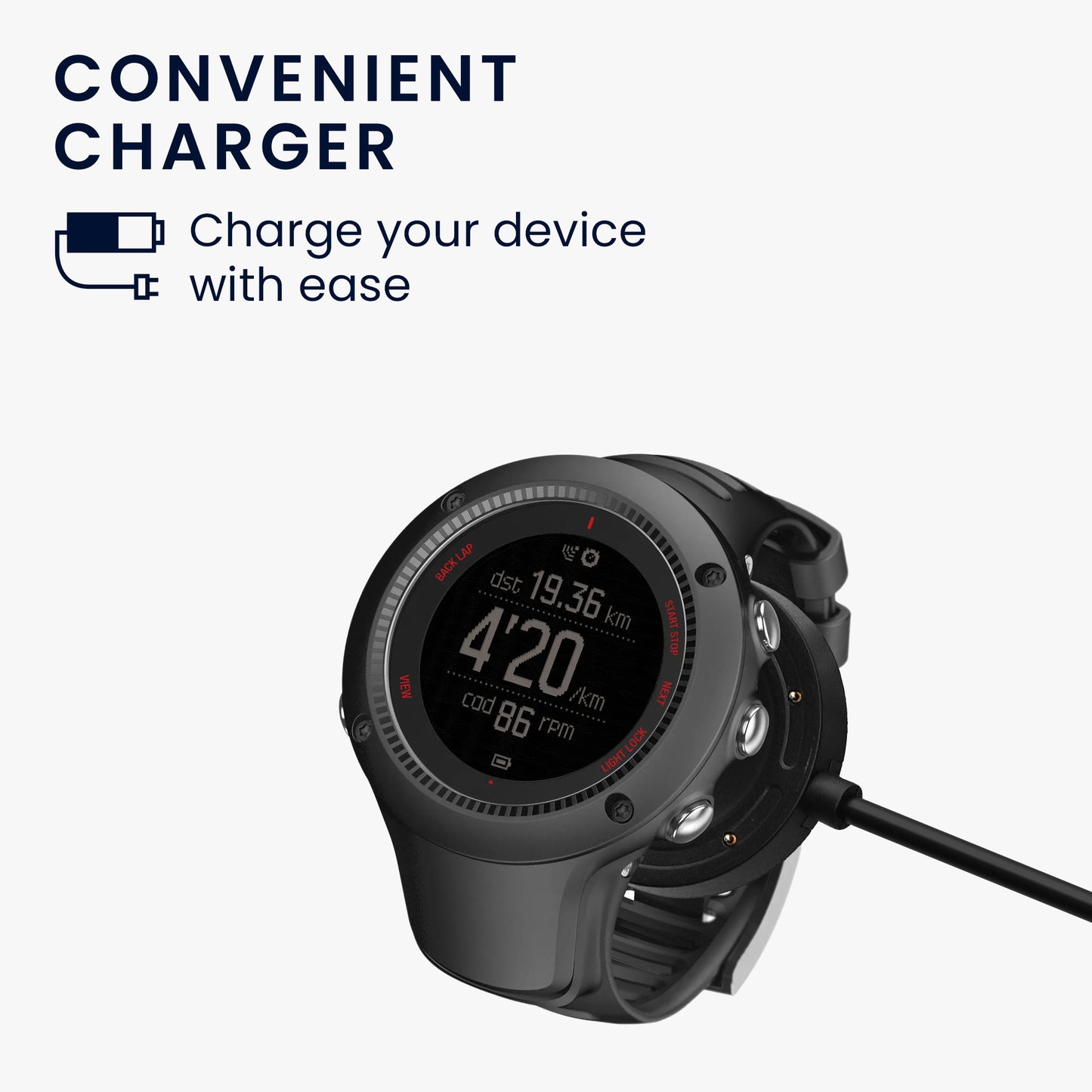 kwmobile USB C Ladekabel kompatibel mit Suunto Run GPS Kabel Charger Smart Watch Ersatzkabel Fitnesstracker Aufladekabel