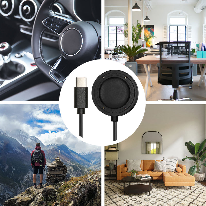 kwmobile USB C Ladekabel kompatibel mit Suunto Run GPS Kabel Charger Smart Watch Ersatzkabel Fitnesstracker Aufladekabel