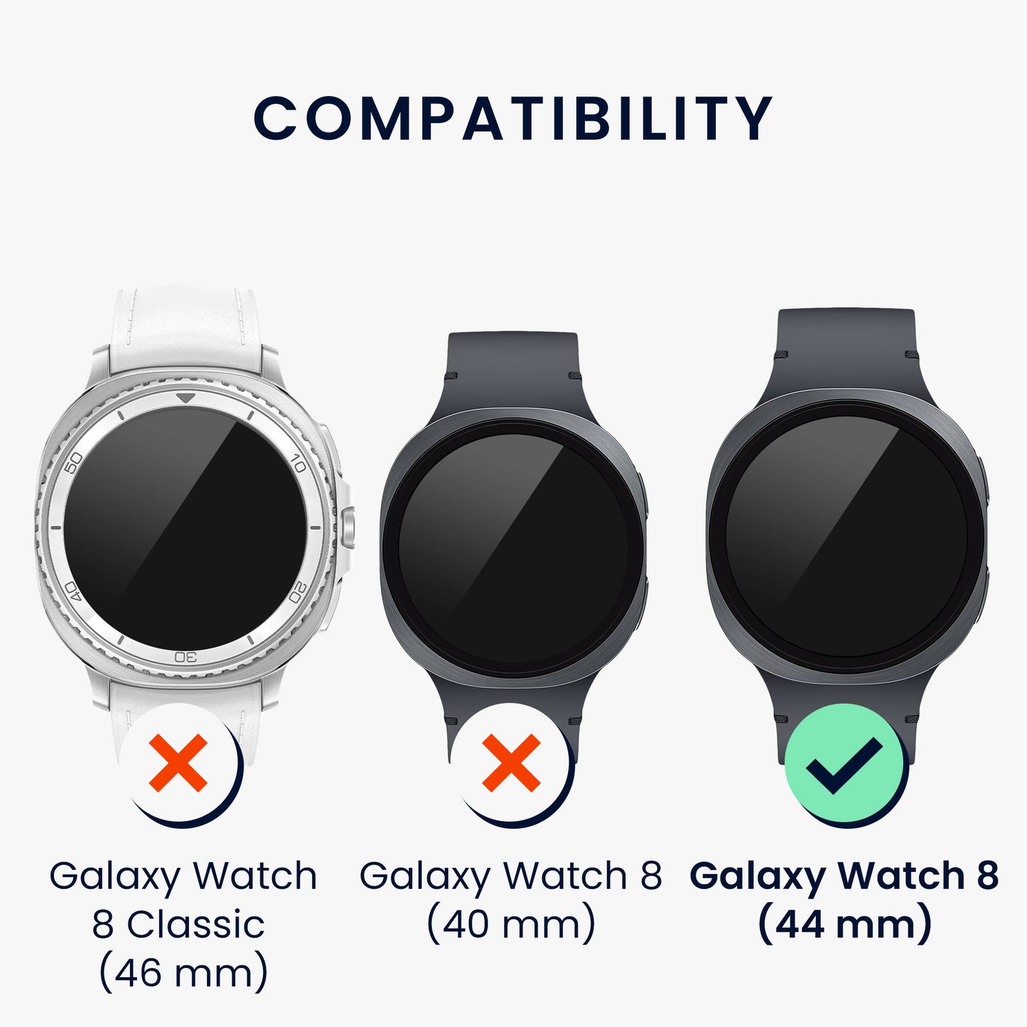 kwmobile Schutzring kompatibel mit Samsung Galaxy Watch 8 Fitnesstracker Bezel Ring Lünette